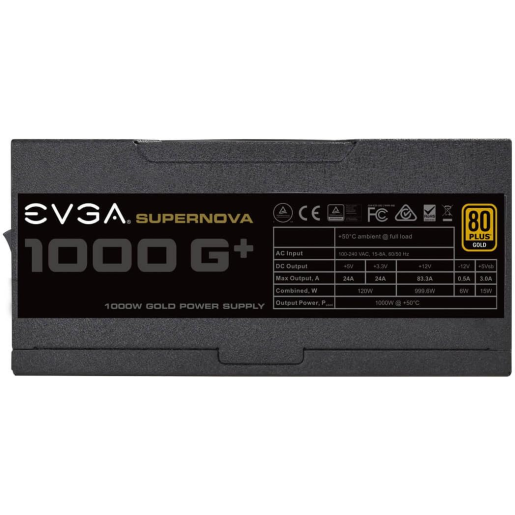 EVGA SuperNOVA 1000 G1+, 80 Plus Gold 1000 Watt, Fully Modular