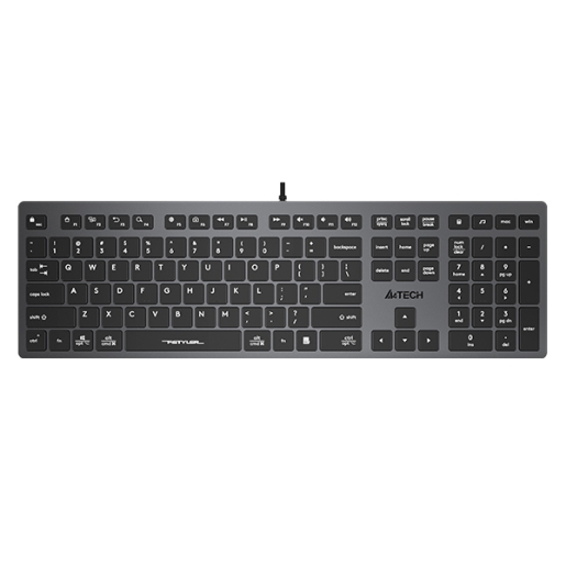 A4tech Fstyler FX50 Low Profile Scissor Switch Keyboard EN/RU Grey