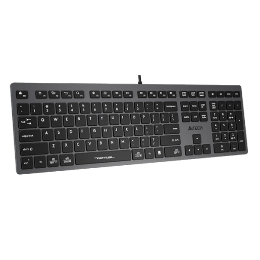 A4tech Fstyler FX50 Low Profile Scissor Switch Keyboard EN/RU Grey