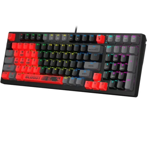 A4tech Bloody S98 RGB Mechanical Gaming Keyboard Red Switch US Layout Sports Red