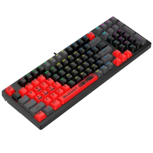 A4tech Bloody S98 RGB Mechanical Gaming Keyboard Red Switch US Layout Sports Red