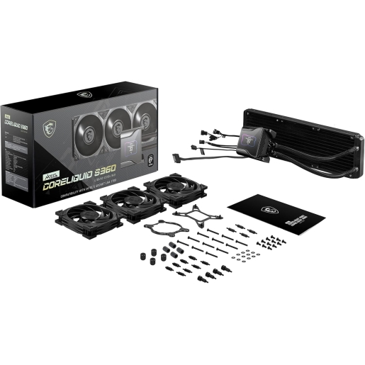MSI MEG CORELIQUID S360 AIO CPU Liquid Cooler - 2.4" IPS Display