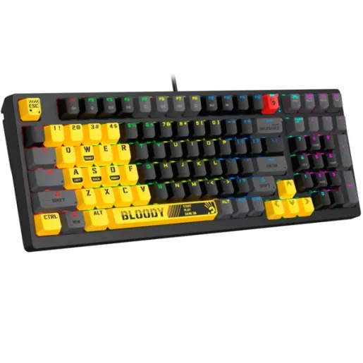 A4tech Bloody S98 RGB Mechanical Gaming Keyboard Red Switch US Layout Sports Lime