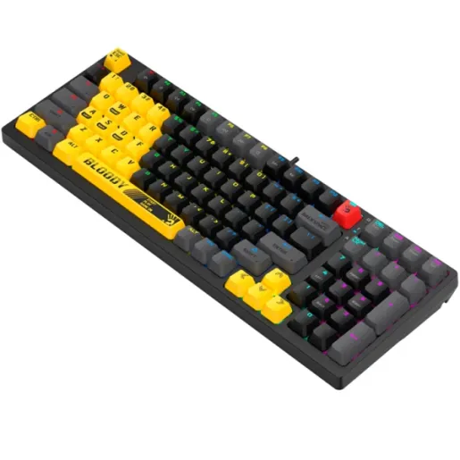 A4tech Bloody S98 RGB Mechanical Gaming Keyboard Red Switch US Layout Sports Lime