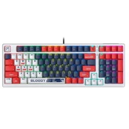 A4tech Bloody S98 RGB Mechanical Gaming Keyboard Red Switch US Layout Sports Navy