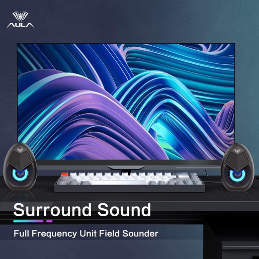 AULA N-69 Gaming Desktop Speaker 6W Black