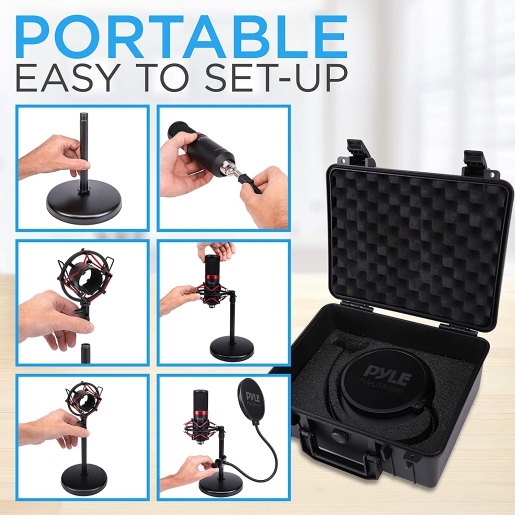 Pyle USB Microphone Podcast Recording Kit