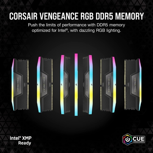 CORSAIR VENGEANCE RGB DDR5 RAM 32GB (2x16GB) 5600MHz CL40 