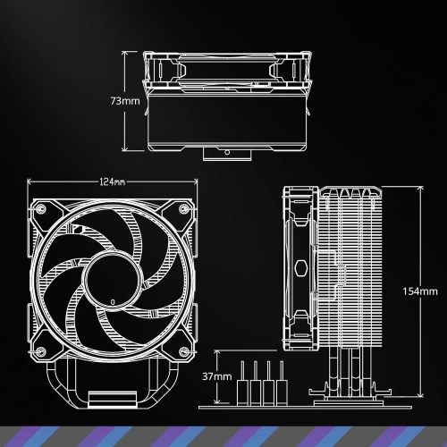 Cooler Master Hyper 212 Halo White CPU Air Cooler