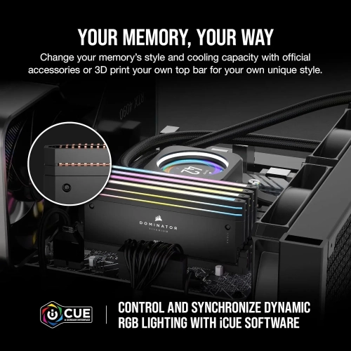CORSAIR Dominator Titanium RGB DDR5 RAM 96GB (2x48GB) 7000MHz