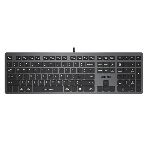 A4tech Fstyler FX50 Low Profile Scissor Switch Keyboard EN/RU Grey