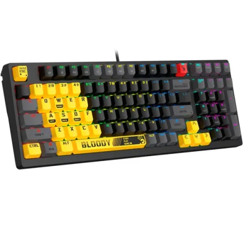 A4tech Bloody S98 RGB Mechanical Gaming Keyboard Red Switch US Layout Sports Lime