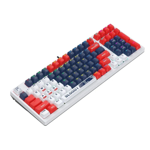 A4tech Bloody S98 RGB Mechanical Gaming Keyboard Red Switch US Layout Sports Navy