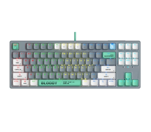 A4Tech Bloody S87 RGB Mechanical Red Plus Switch Keyboard Energy Ash