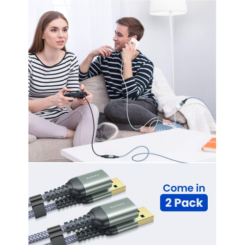AINOPE USB Extension Cable, (2 Pack)
