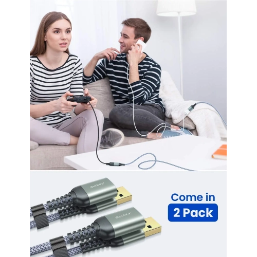 AINOPE USB Extension Cable, (2 Pack)