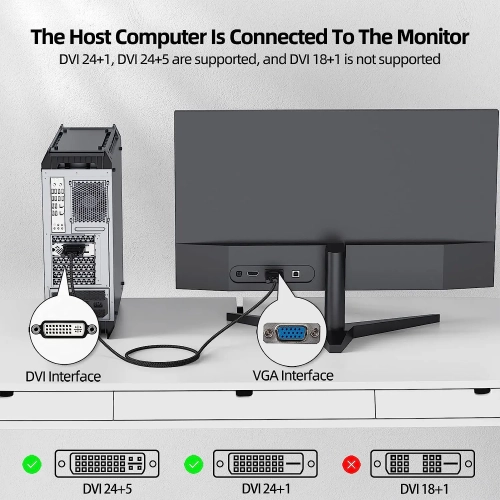 DVI to VGA Cable 2m