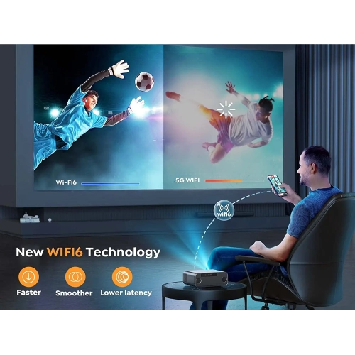  YABER Pro V9 4K Projector with WiFi 6