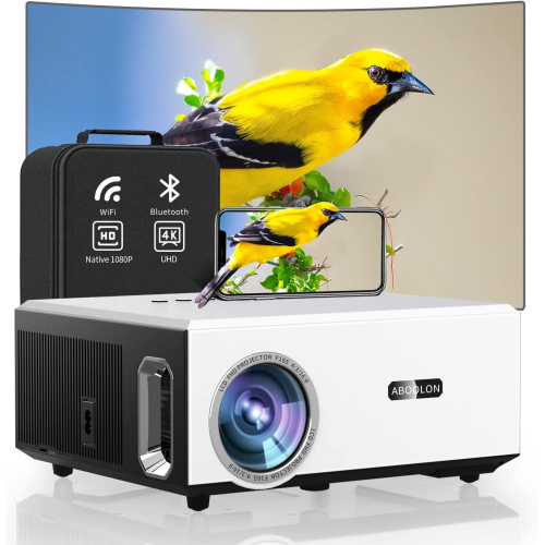 4K Projector with WiFi and Bluetooth,1000ANSI 1080P