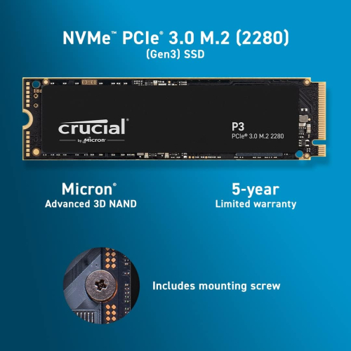 Crucial P3 2TB PCIe Gen3 3D