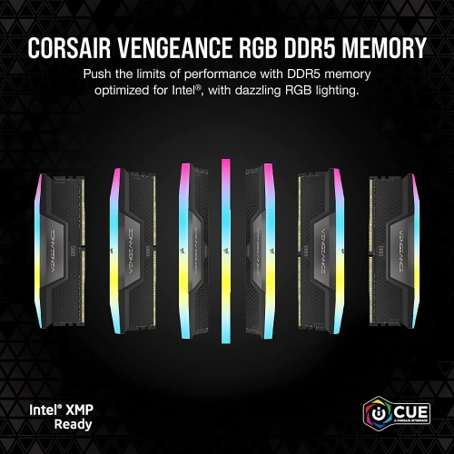 CORSAIR VENGEANCE RGB DDR5 RAM 32GB (2x16GB) 5600MHz CL40 