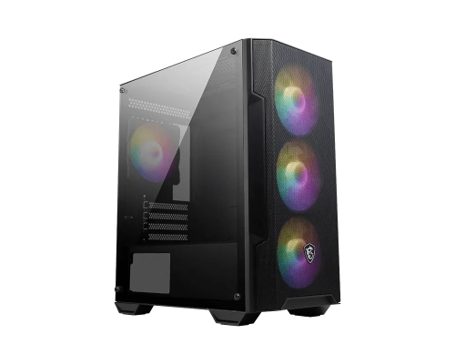 MSI MAG Forge M100A Mini-Tower RGB PC Case - 4x120mm RGB Fans
