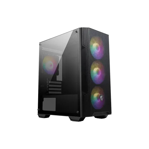 MSI MAG Forge M100A Mini-Tower RGB PC Case - 4x120mm RGB Fans